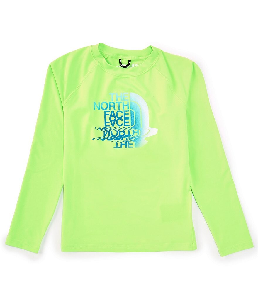 

Футболка The North Face с длинными рукавами и изображением амфибии для маленьких/больших мальчиков 6–16 лет, зеленый