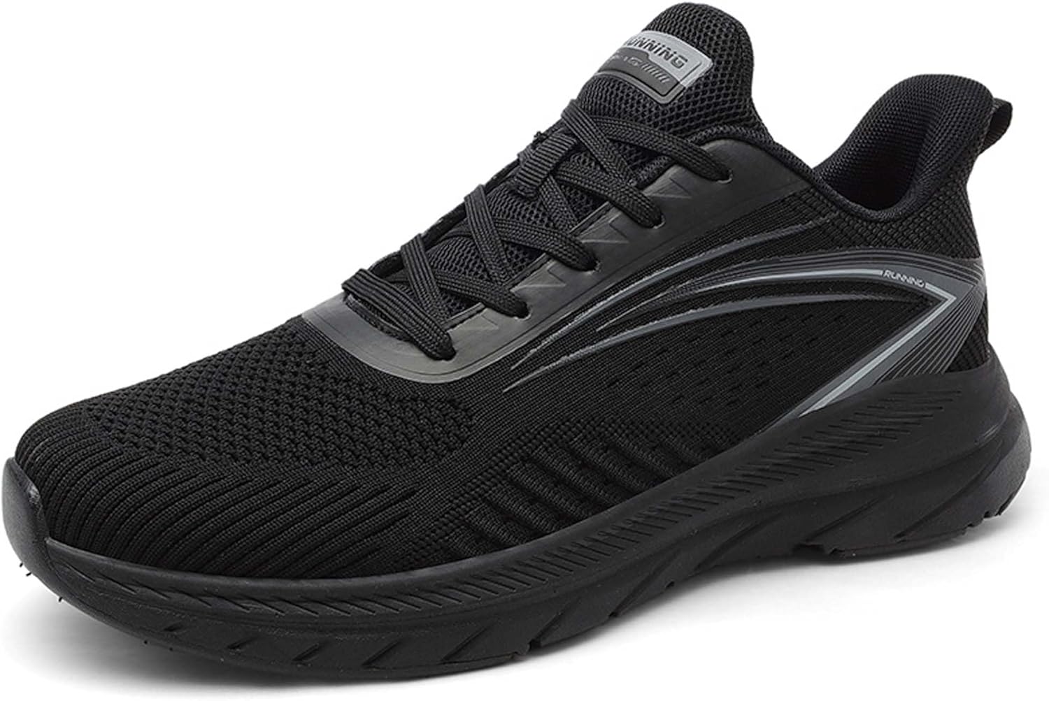 

Мужские спортивные кроссовки для бега Легкие дышащие ходовые кроссовки Нескользящие кроссовки для активного отдыха Бег по пересеченной местности Модные кеды Сетчатые спортивные повседневные туфли Dzbajrqm, черный