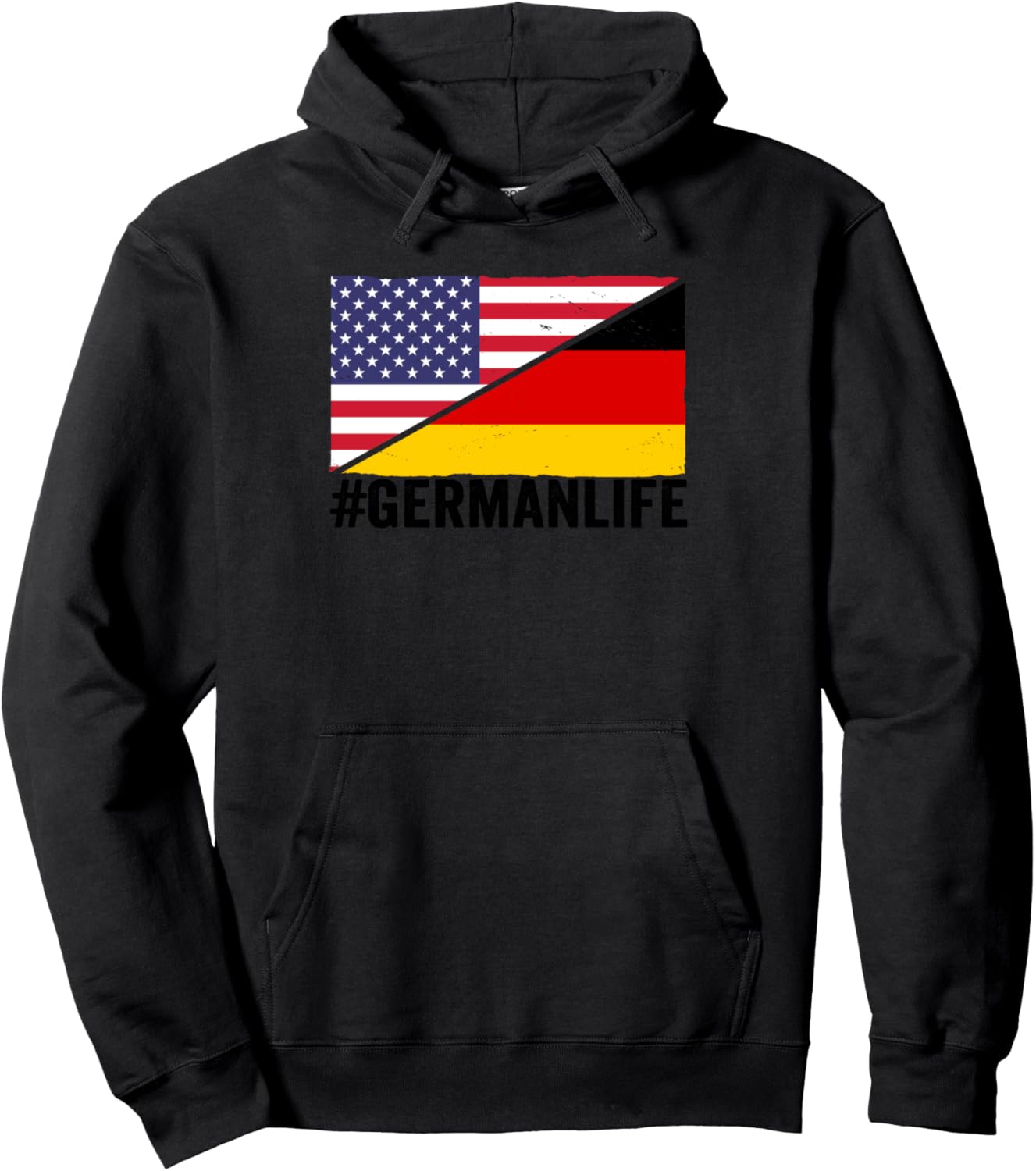 

Толстовка Gemanlife German hoodie German Flag & German Roots Gift, черный