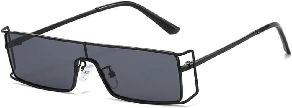 

Роскошные цельнометаллические полые женские солнцезащитные очки, стильные, модные, с футуристическим дизайном, трендовые мужские очки с защитой от УФ-излучения UV400 UATXTAU, Black