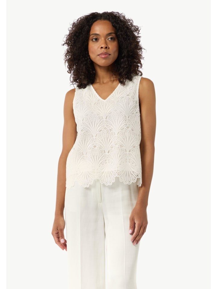 

Блуза comma Bluse ärmellos, белый