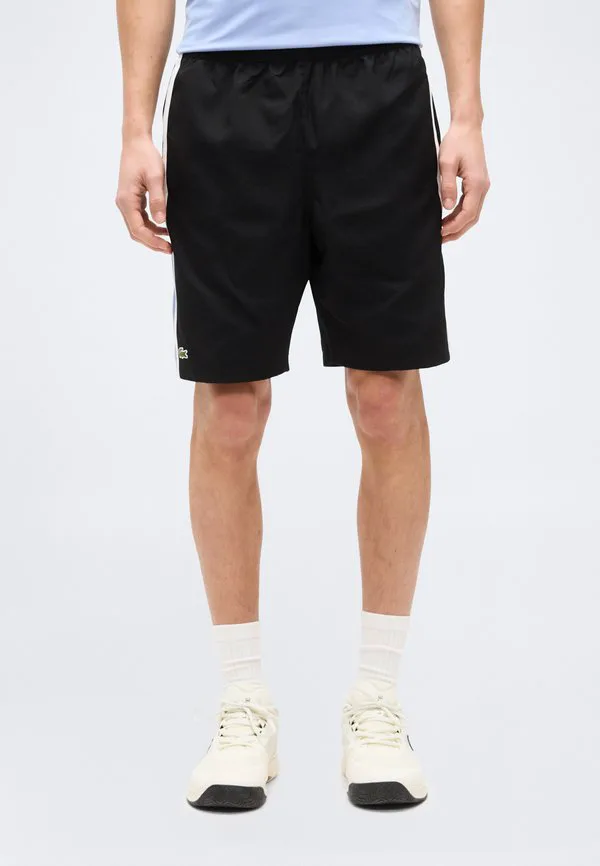 Теннисные короткие спортивные шорты Lacoste Sport, Black/Aphylla/White