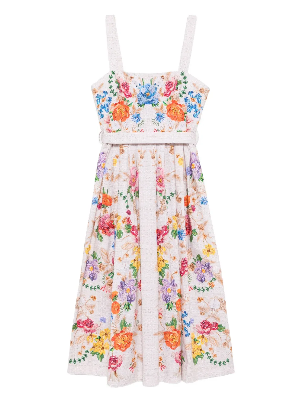 

Платье с цветочным принтом Mary Katrantzou, нейтральный