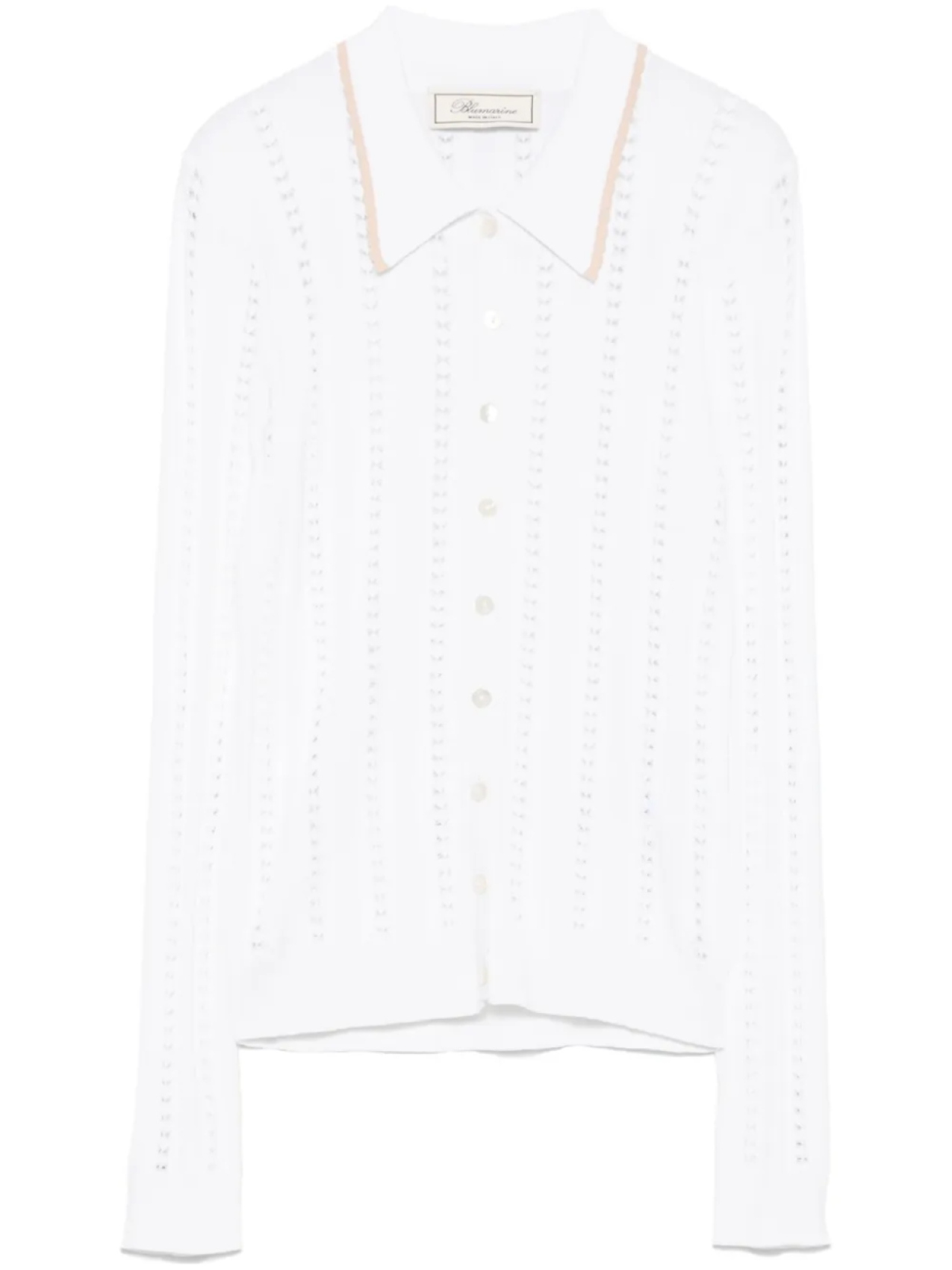 

Blumarine рубашка в рубчик, белый
