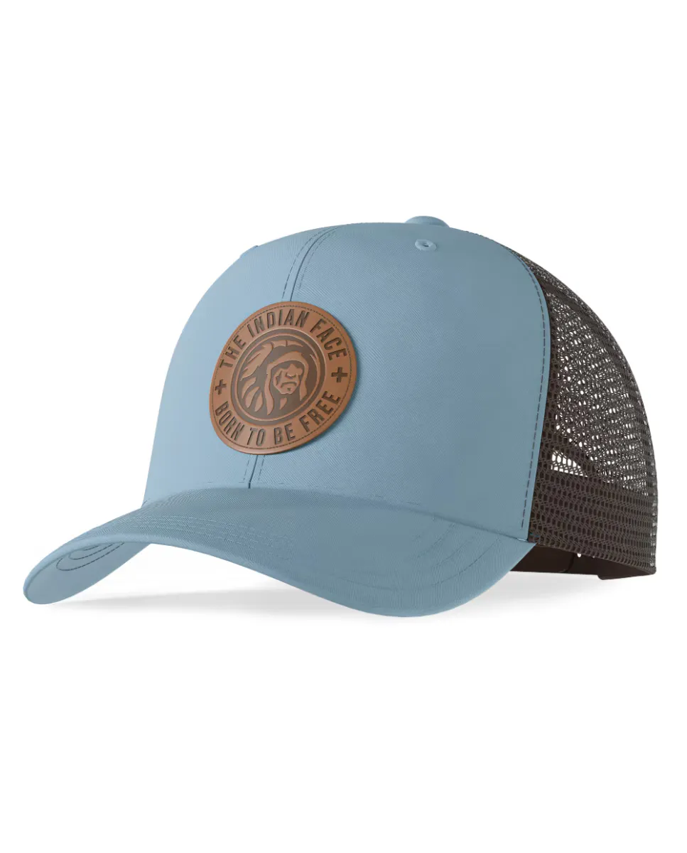 

Сине-коричневая кепка унисекс Born to be Free The Indian Face, мультиколор