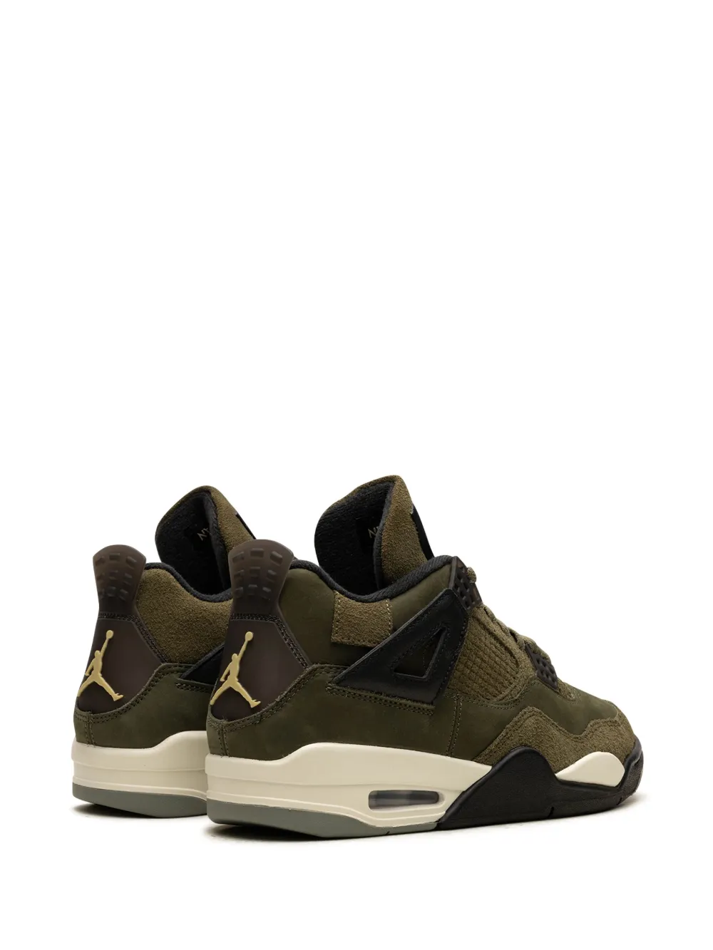 Кроссовки Air  4 Craft Medium Olive Jordan, зеленый — фото 4