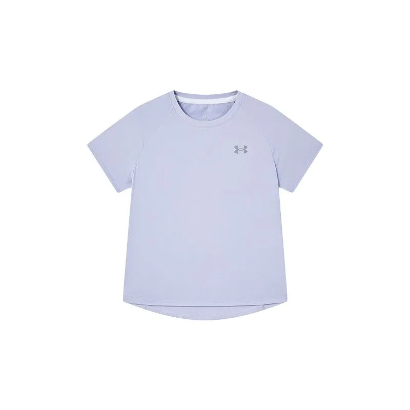 Футболка детская быстросохнущая Crew Neck Under Armour фиолетовая