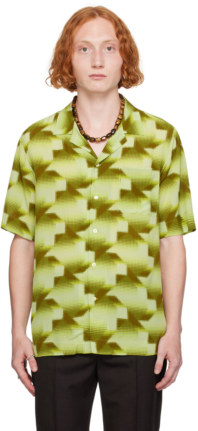 

Рубашка с зеленым узором Dries Van Noten