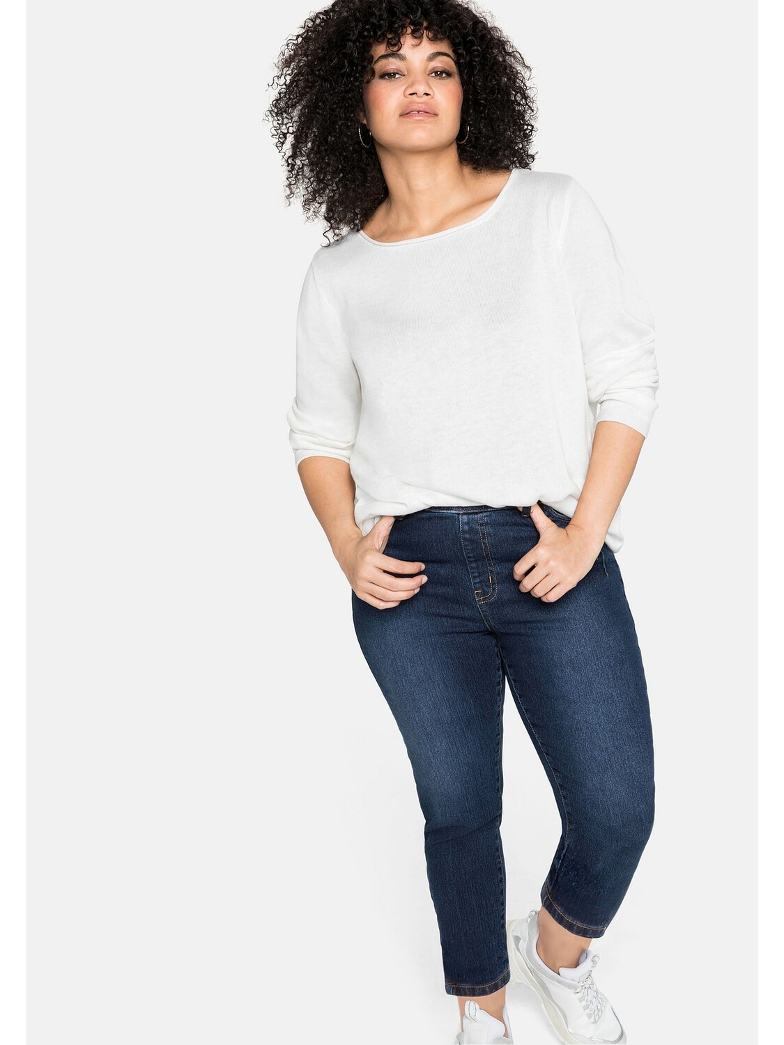 

Джинсы sheego Jeggings, цвет dark blue Denim