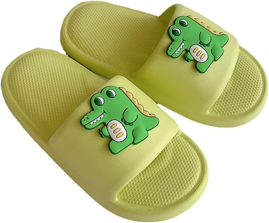 

Милые сланцы-динозавры для женщин и мужчин, подушечка, облако, летние домашние и тапочки, противоскользящие шлепанцы для душа Ceinom, зеленый
