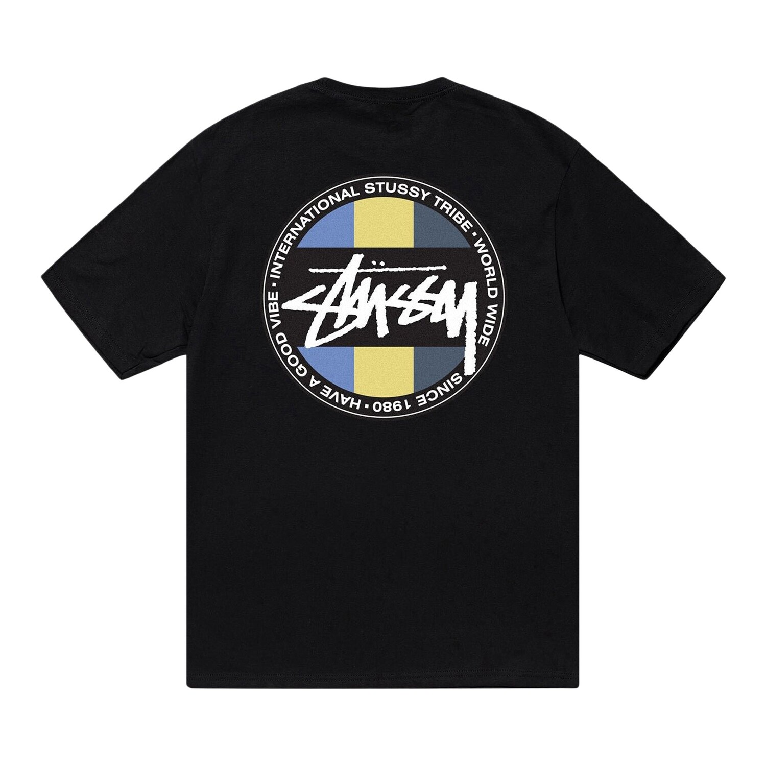 Классическая футболка в горошек Stussy, черная — фото 2