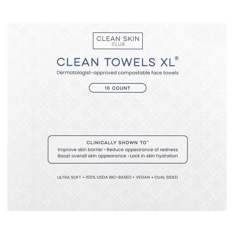 

Clean Skin Club, Чистые полотенца XL, 10 шт.