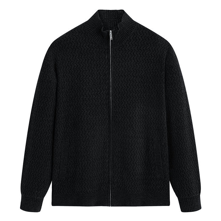 

Кардиган из шенилла мужской PEACEBIRD MEN, черный 1