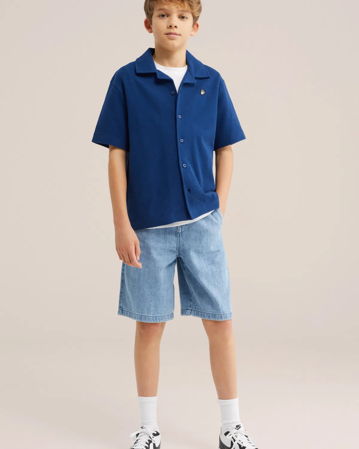 Рубашка на пуговицах стандартного кроя We Fashion, Cobalt Blue — фото 4
