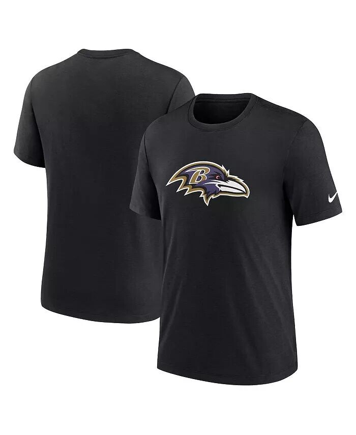 

Мужская черная футболка Baltimore Ravens Rewind Logo Tri-Blend Nike