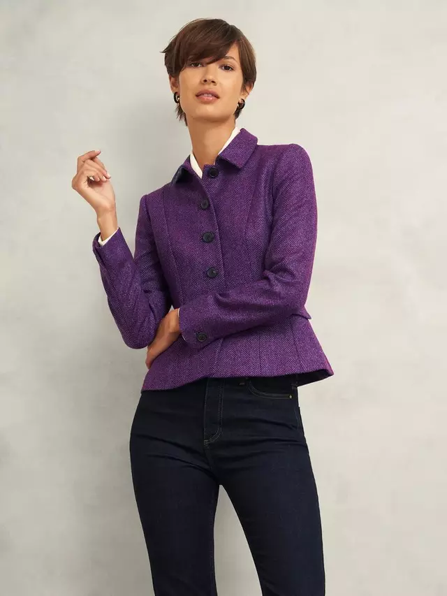

Куртка Hobbs Daniella Tweed Wool, фиолетовый