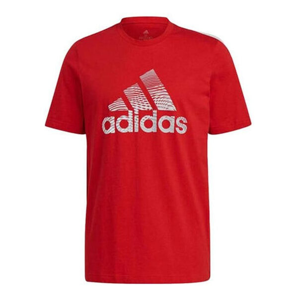 

Футболка adidas Extrusion Motion Puff-Print Logo Graphic Tee, красный