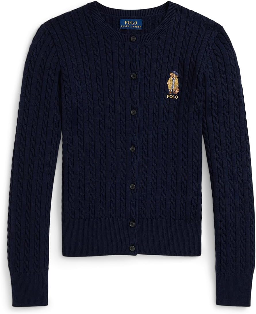 

Кардиган Polo Ralph Lauren Kids Polo Bear Mini-Cable Cotton Cardigan, цвет Cruise Navy