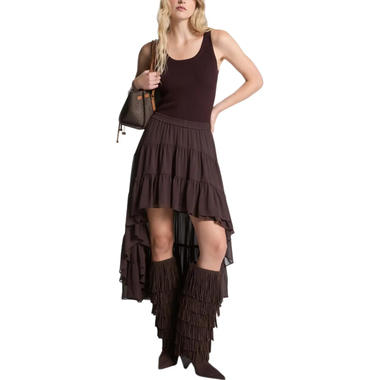 

Повседневная длинная юбка женская MICHAEL KORS, Chocolate