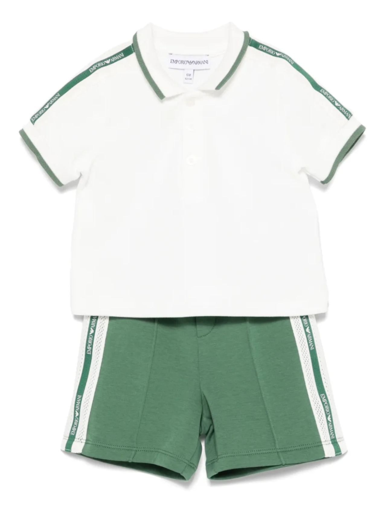 

Комплект шорт Emporio Armani Kids с логотипом и лентой, зеленый