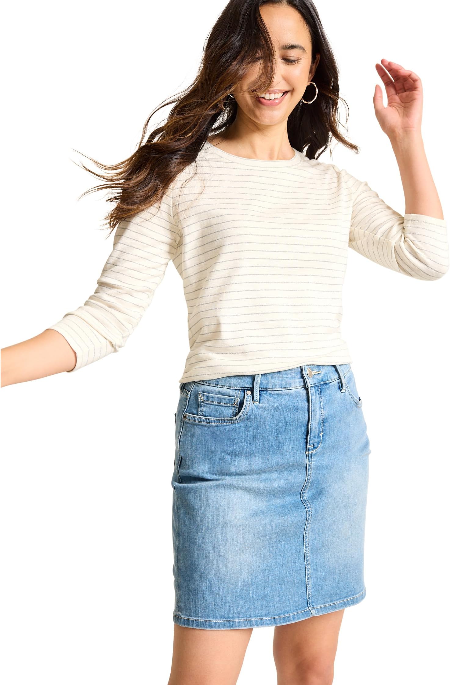 

Футболка Tommy Bahama Ashby Isles Waterway Stripe Tee, цвет Coconut