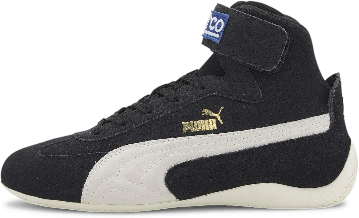 Кроссовки PUMA Speedcat Mid Sparco 30660901, белый/черный/золотой