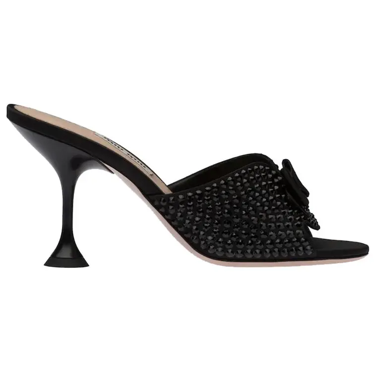 Туфли на высоком каблуке женские Miu Miu, черный — фото 2