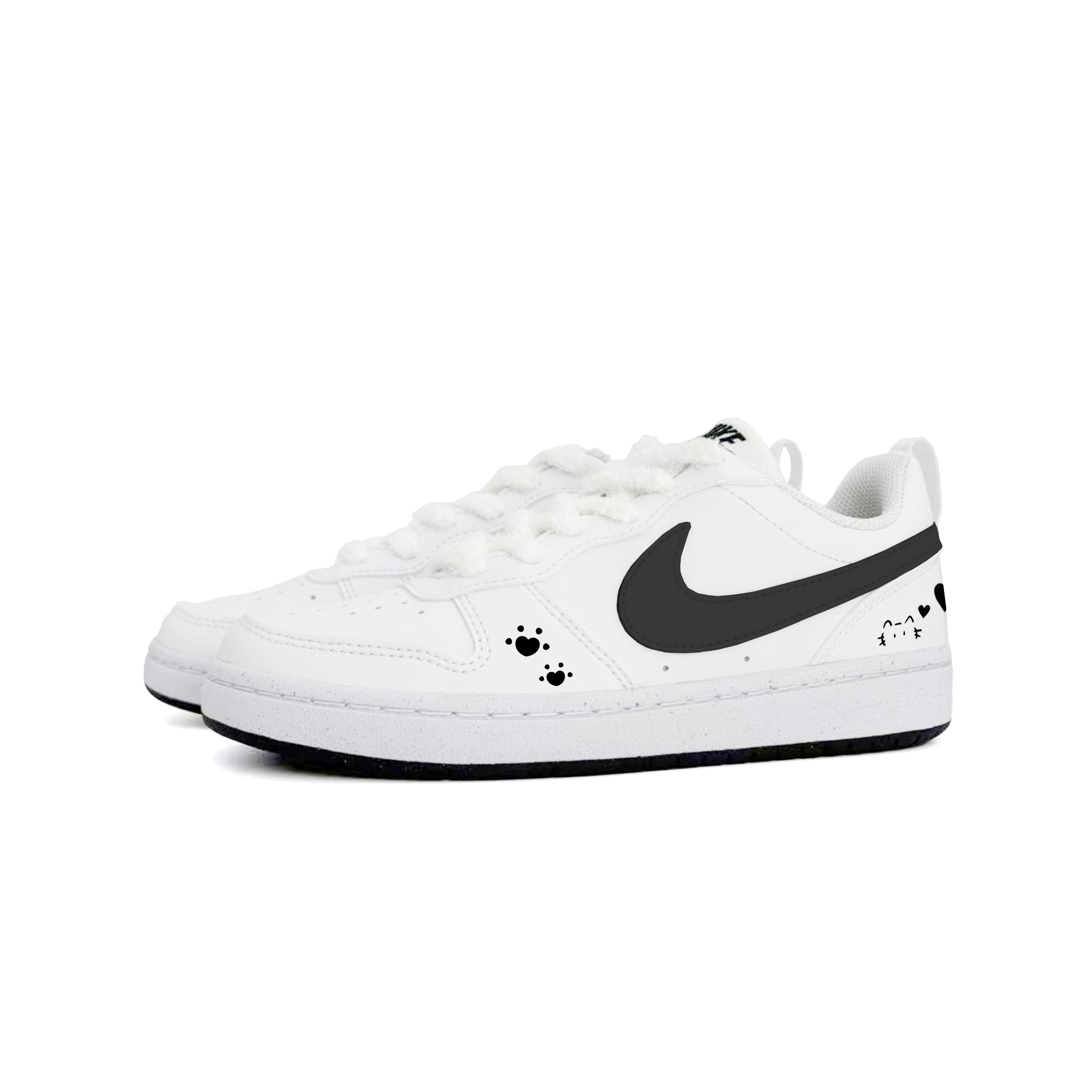 Nike Court Borough Heart Kitten Abrasion Resistant скейтборд обувь Black для подростков — фото 4