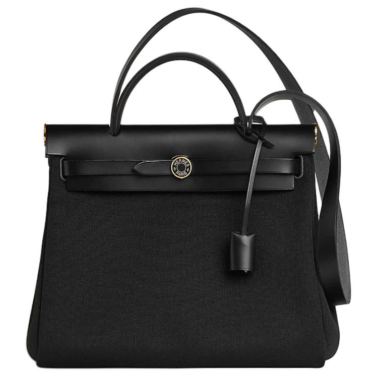 

HERMES Сумка через плечо Herbag Zip Cowhide Patchwork Canvas