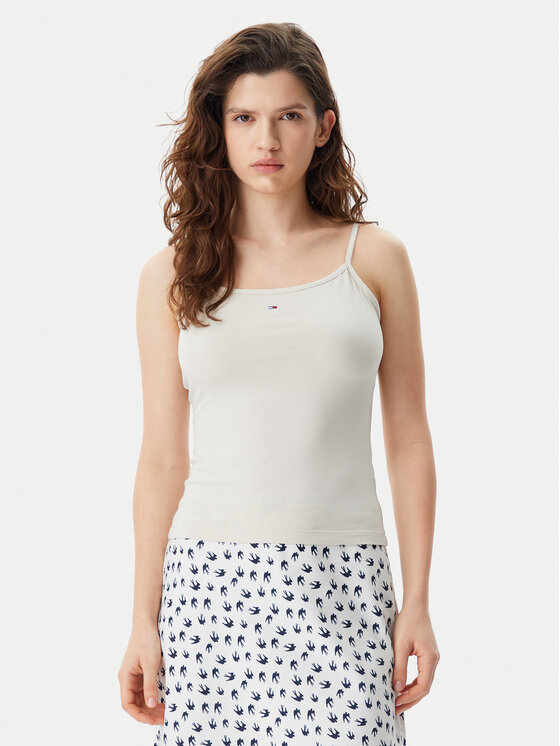 

Топ облегающего кроя Essential DW0DW20675 Tommy Jeans, бежевый