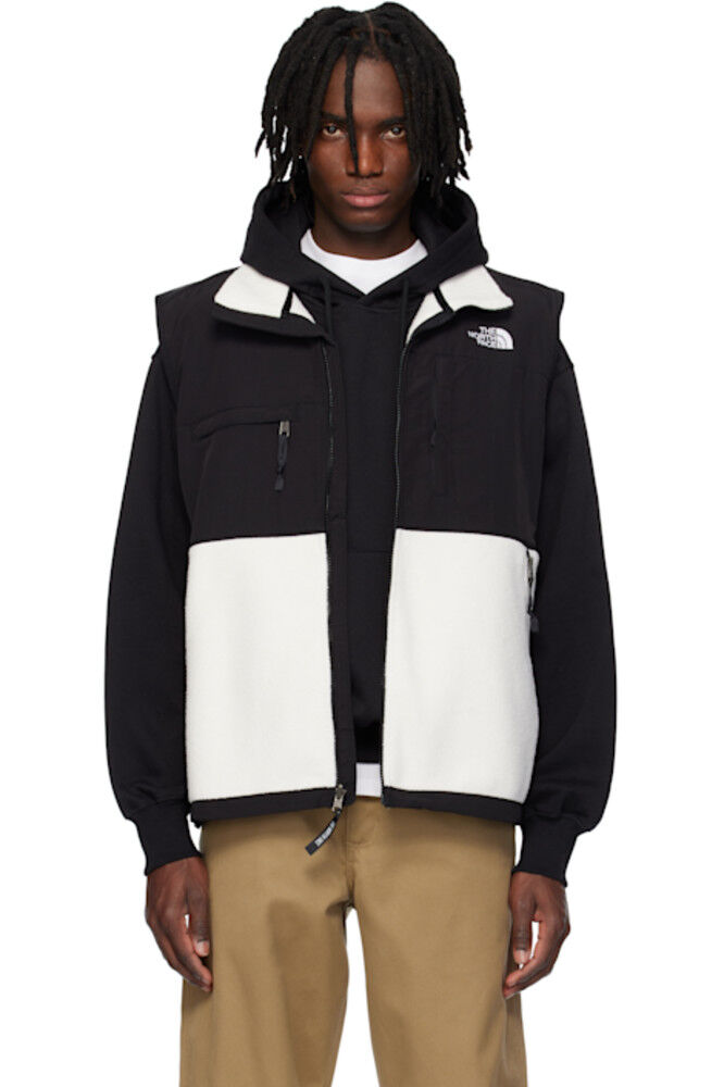 

Черно-белый ретро-жилет Denali The North Face