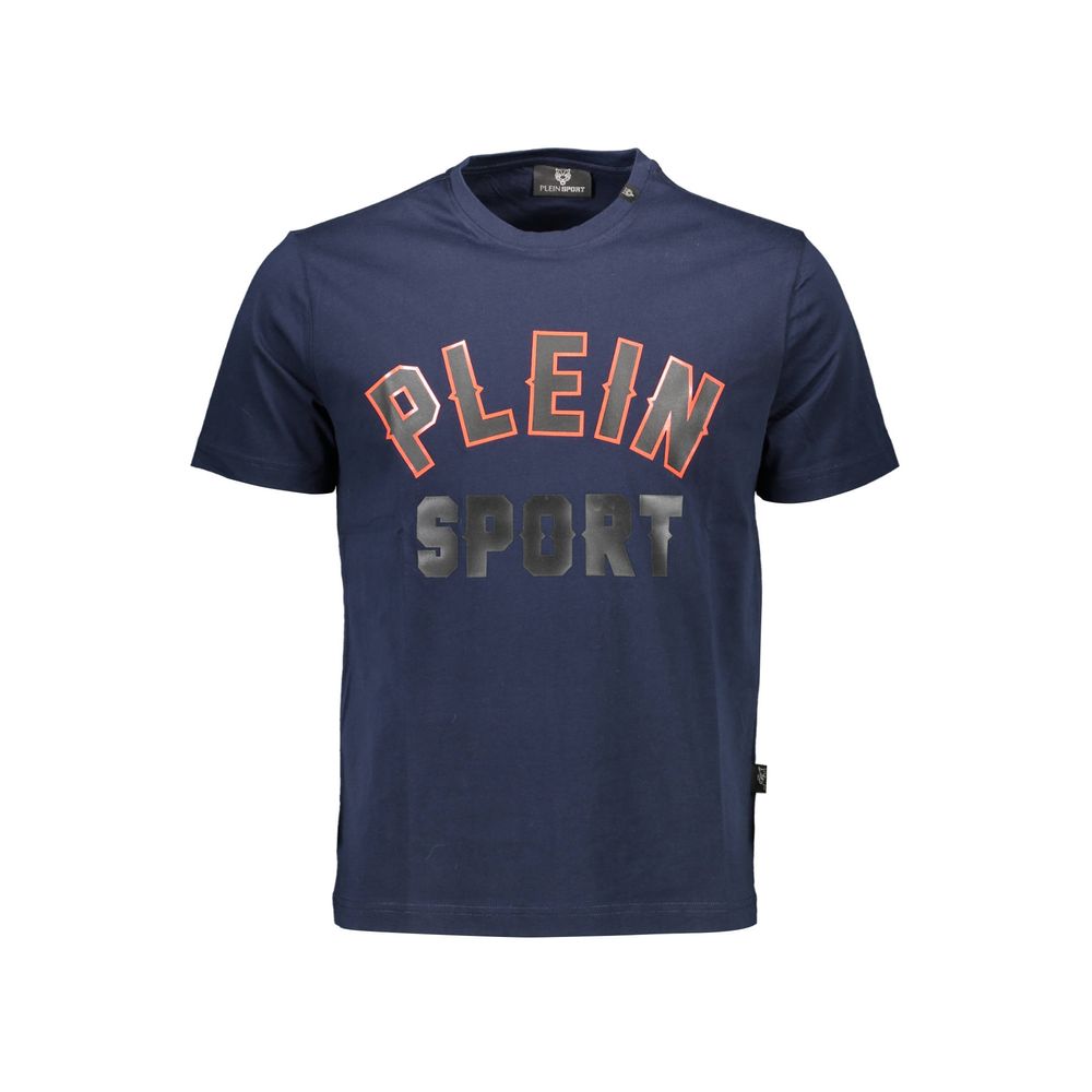 

Синяя хлопковая мужская футболка Plein Sport