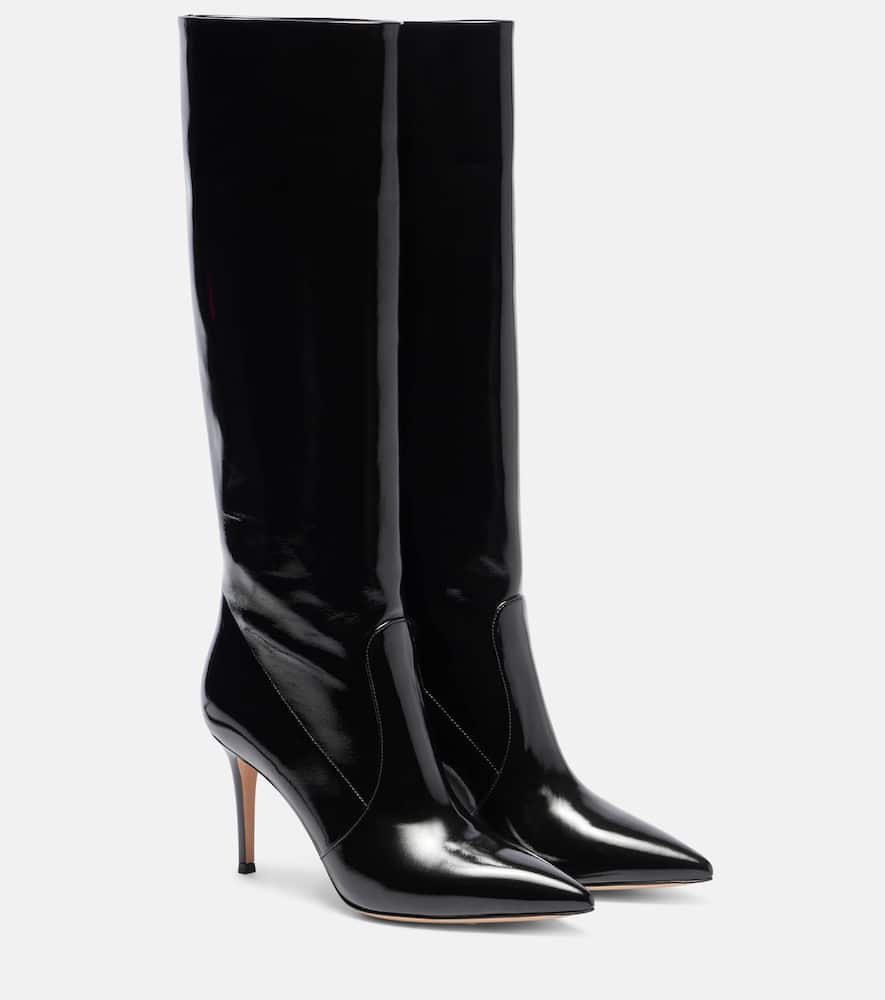 Хансен кожаные высокие сапоги до колена Gianvito Rossi, Black
