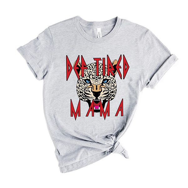 

Футболка с принтом Def tired mama Simply Sage Market, Heather Grey