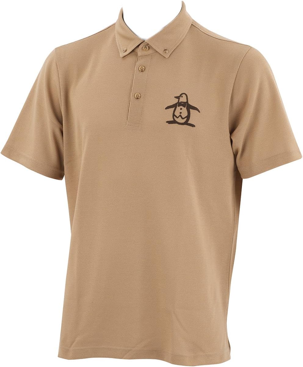 

Мужская поло-рубашка с коротким рукавом Munsing Wear MG5SHSX1M, на пуговицах, пике Penguin, One Point, для гольфа, сделано в Японии Munsingwear, бежевый