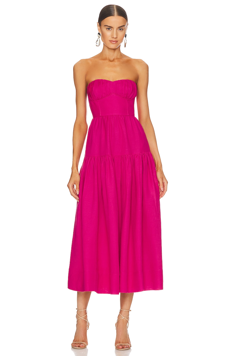 

Платье миди Shona Joy Joanine Strapless Ruched, цвет Azalea Pink