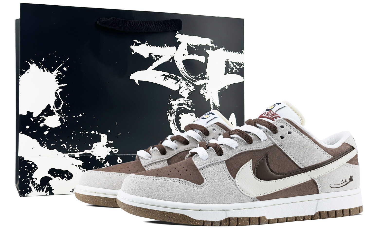 

Кроссовки Nike Dunk Skateboarding Shoes Women's Low-top Light Brown, коричневый