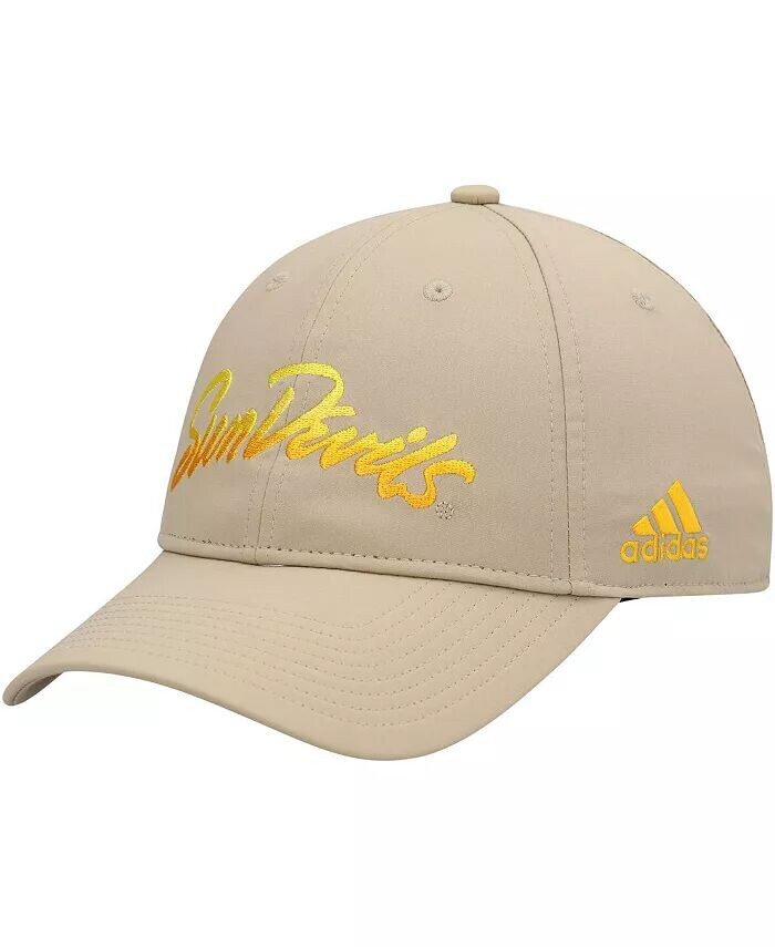 

Мужская регулируемая шляпа цвета хаки Arizona State Sun Devils Rising Devils с напуском Adidas