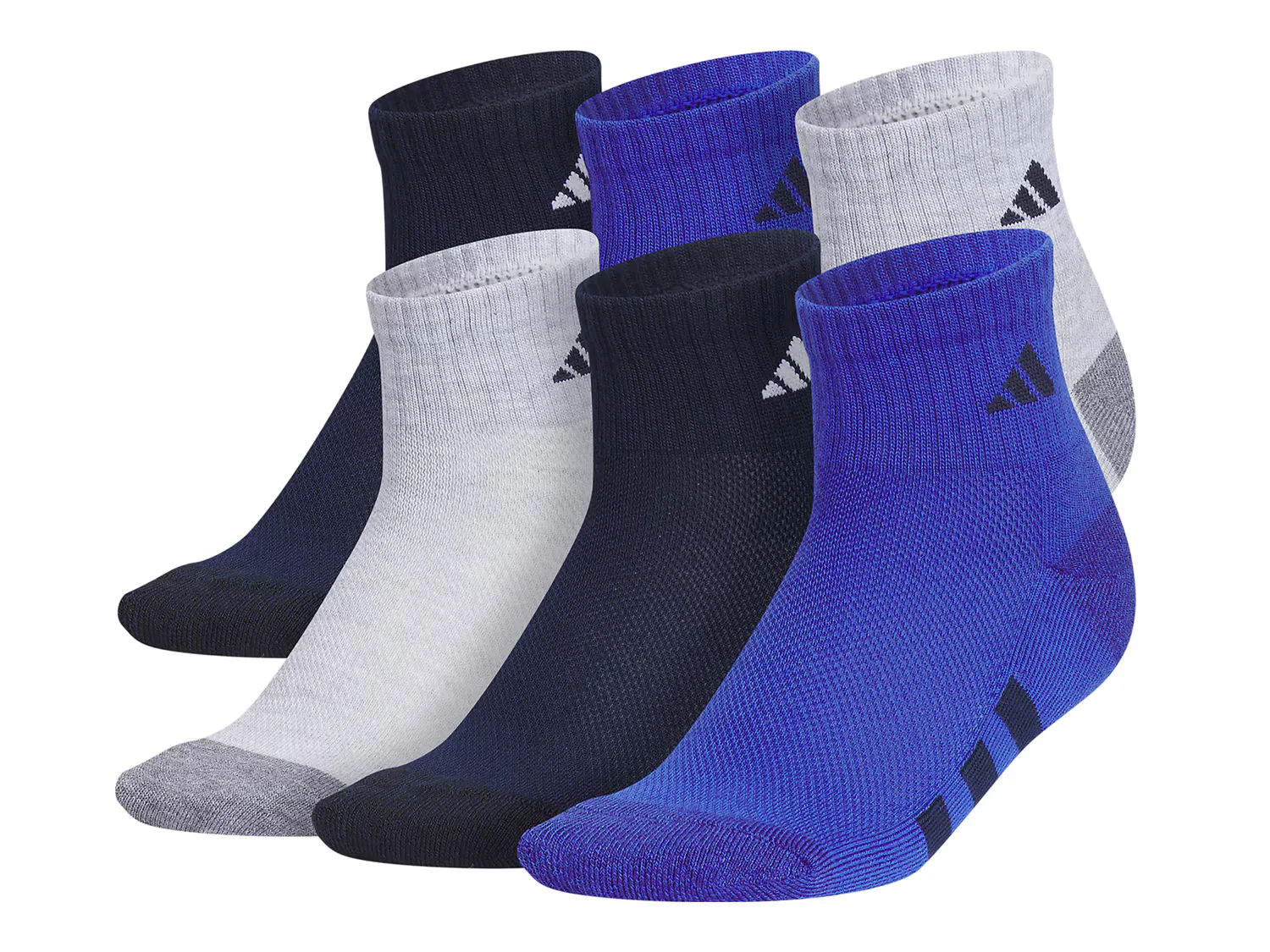 Носки Athletic Cushioned Kids' Quarter Ankle Socks - 6 Pack Adidas, цвет multicolor
