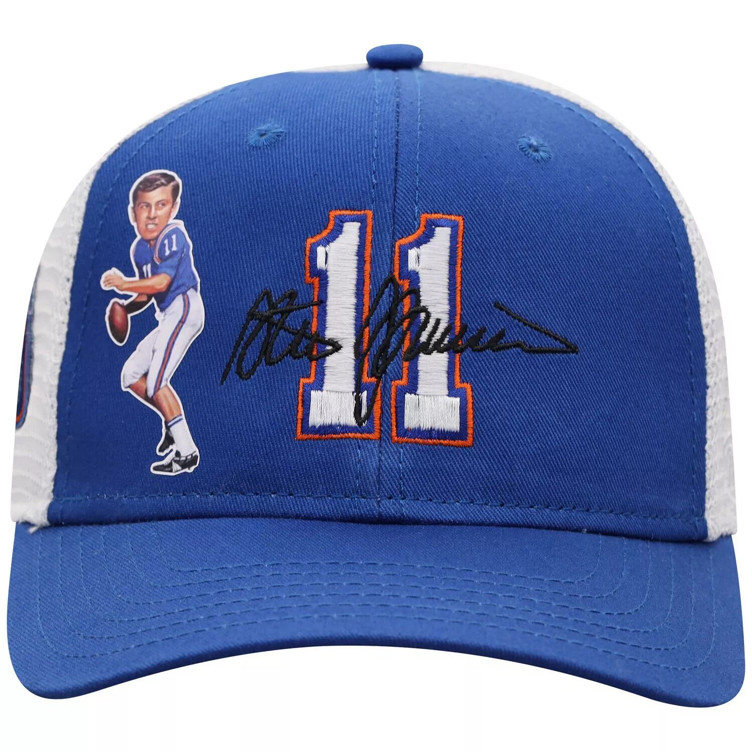

Мужская кепка Top of the World Steve Spurrier Royal/White Florida Gators Ring of Honor Trucker Snapback