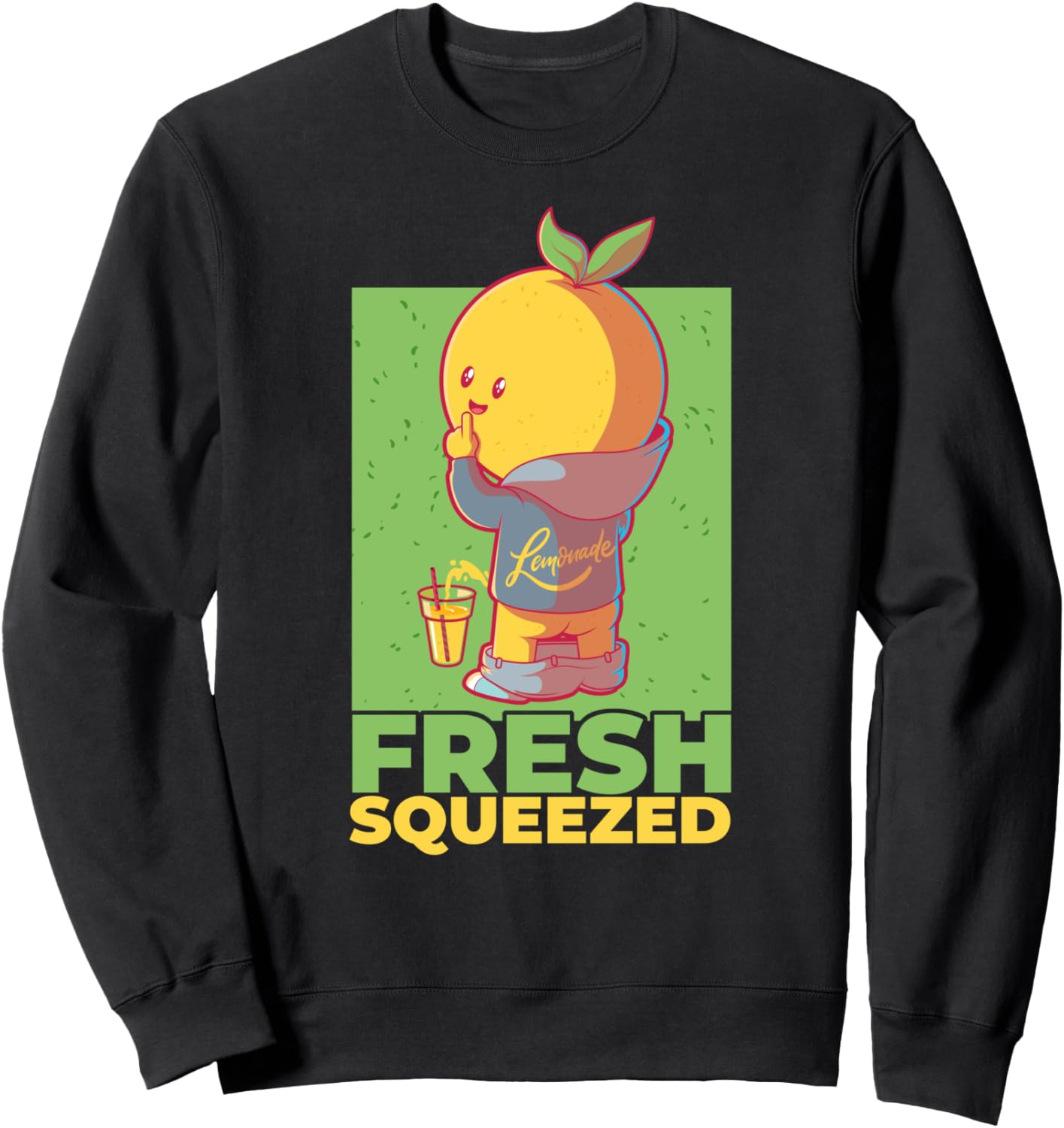 

Лимонад Свежий Кавайный Лимонный Стакан Больница Толстовка Lemonade And Lemon Lover Design By Nlts, черный