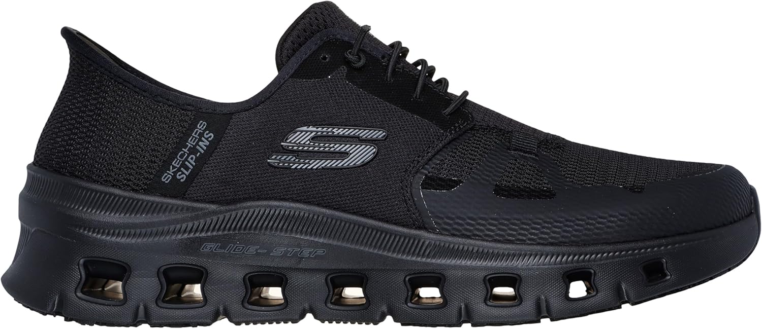 Мужские кроссовки Skechers Glide-Step Pro с противоскользящей подошвой, черный — фото 3