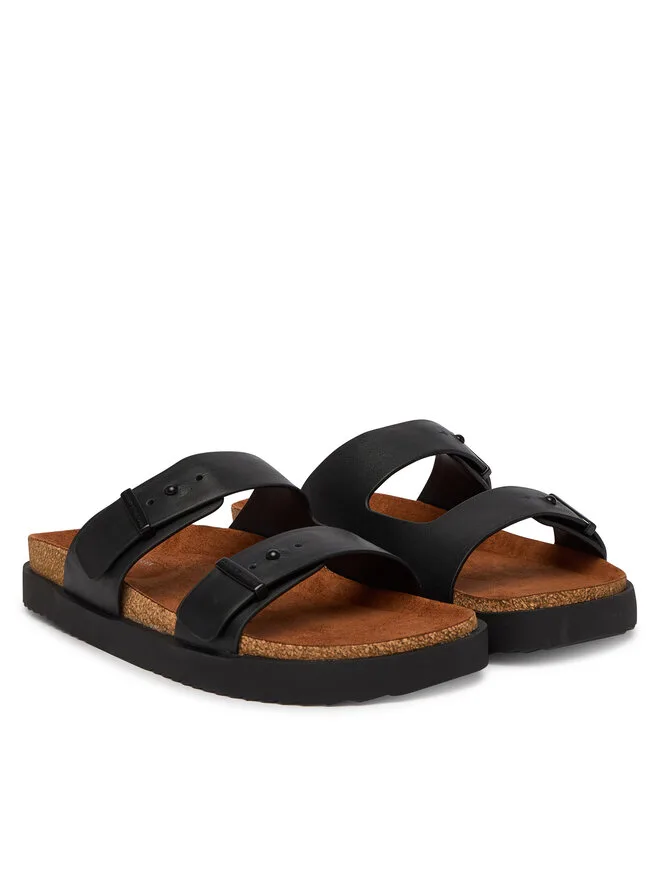 Tommy Hilfiger Мюли Cork Adjustable Lth Sandal FM0FM05754, черный — фото 2
