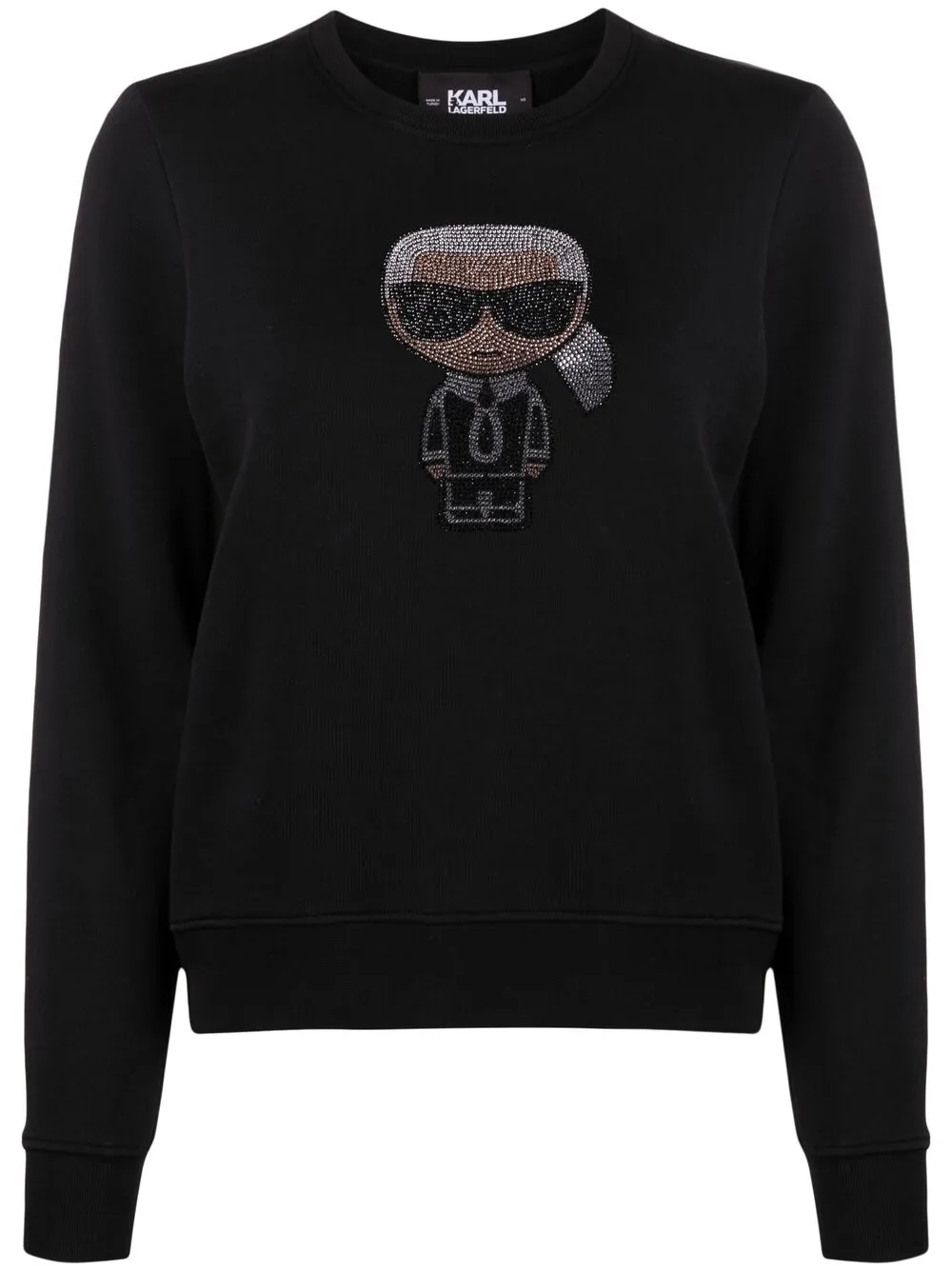 

Толстовка K/Ikonik с блестками KARL LAGERFELD, черный