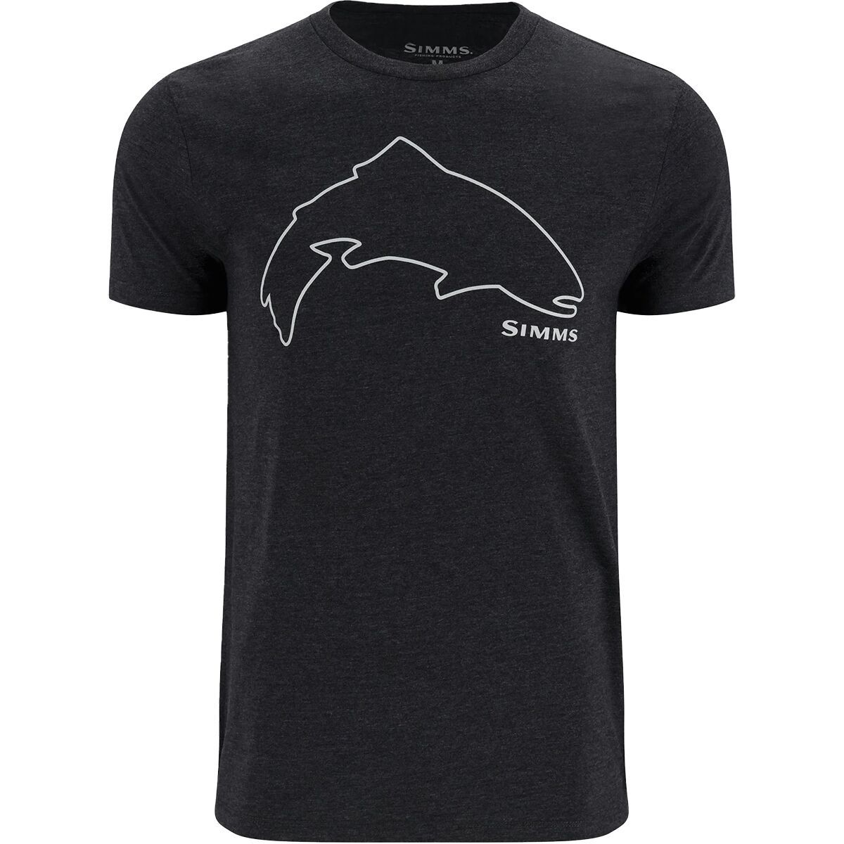 

Футболка с принтом форели Simms, цвет dark gunmetal heather