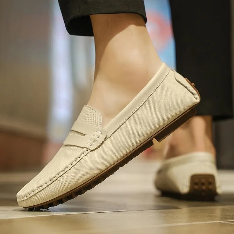 Лоферы кожаные Penny Loafers, бежевый SayfuR — фото 4