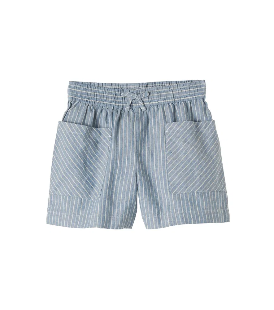 Шорты из льна и хлопка Polo Ralph Lauren Kids, синий