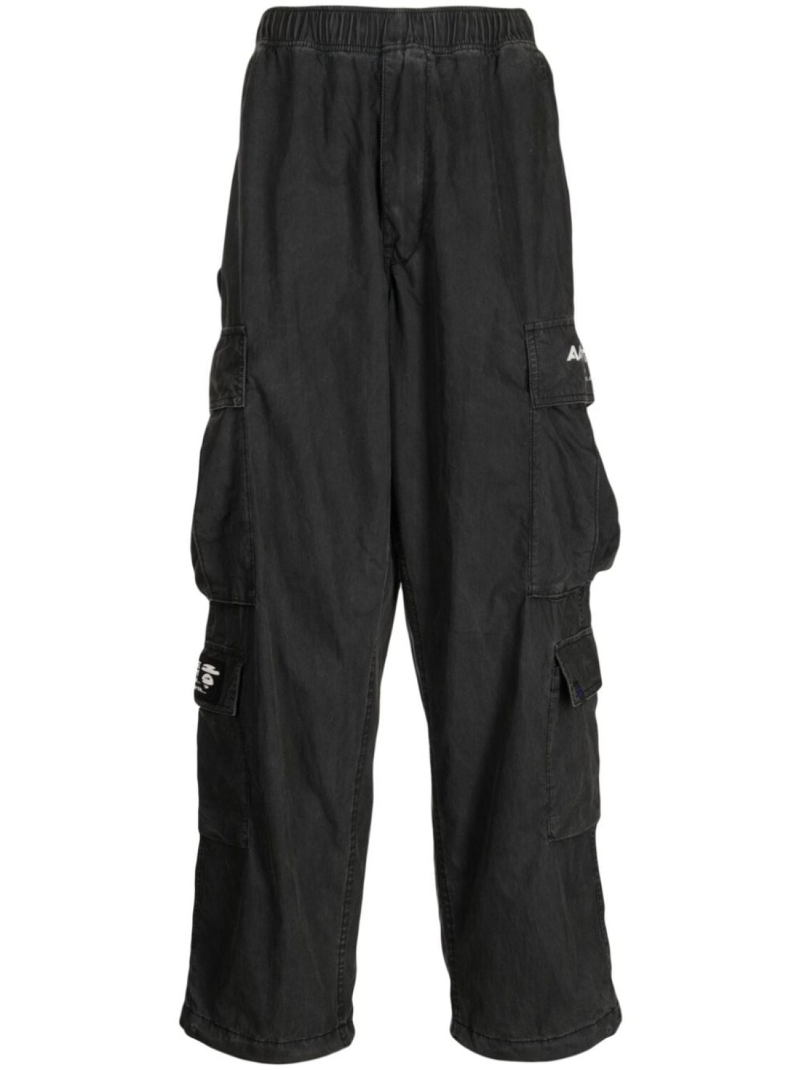 

A Bathing Ape прямые брюки с логотипом, черный