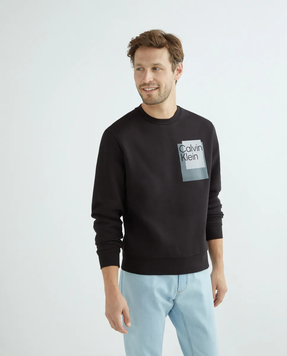 

Мужская толстовка с логотипом Calvin Klein, черный