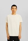 

Базовая Футболка TEXTURED SHORT SLEEVE Bershka, белый